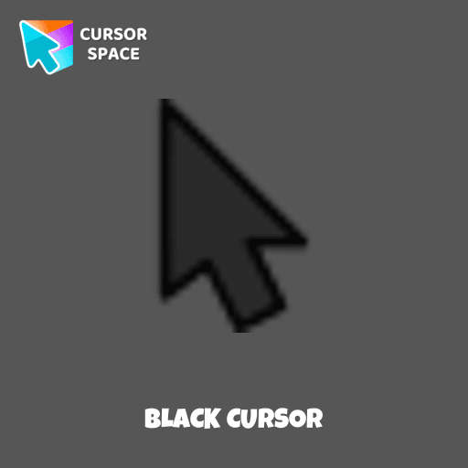 Black cursor arrow cursor